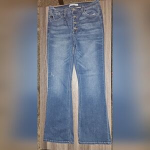 Kancan Women's Juniors 11 Button Fly Denim Jeans Pants